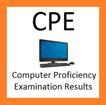 Computer Proficiency Exam Results .